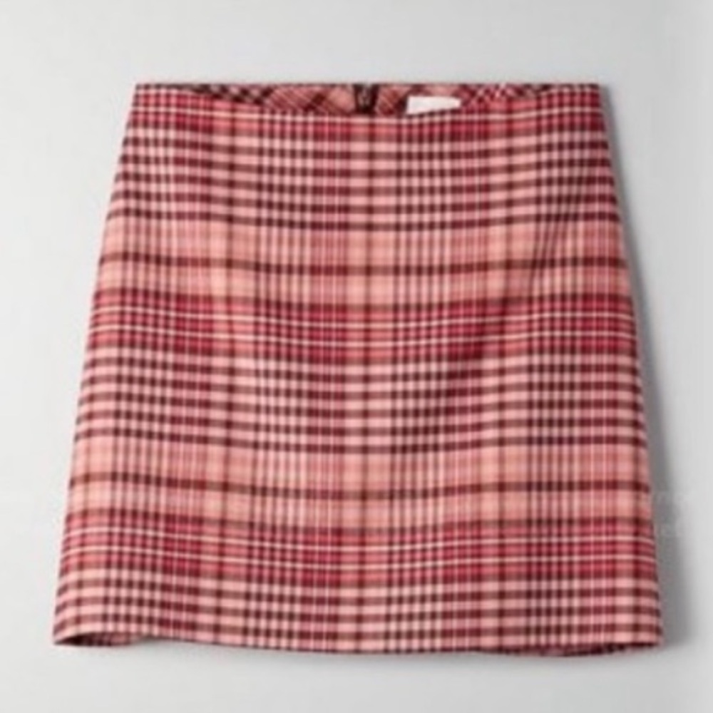 Aritzia Wilfred René pink plaid skirt